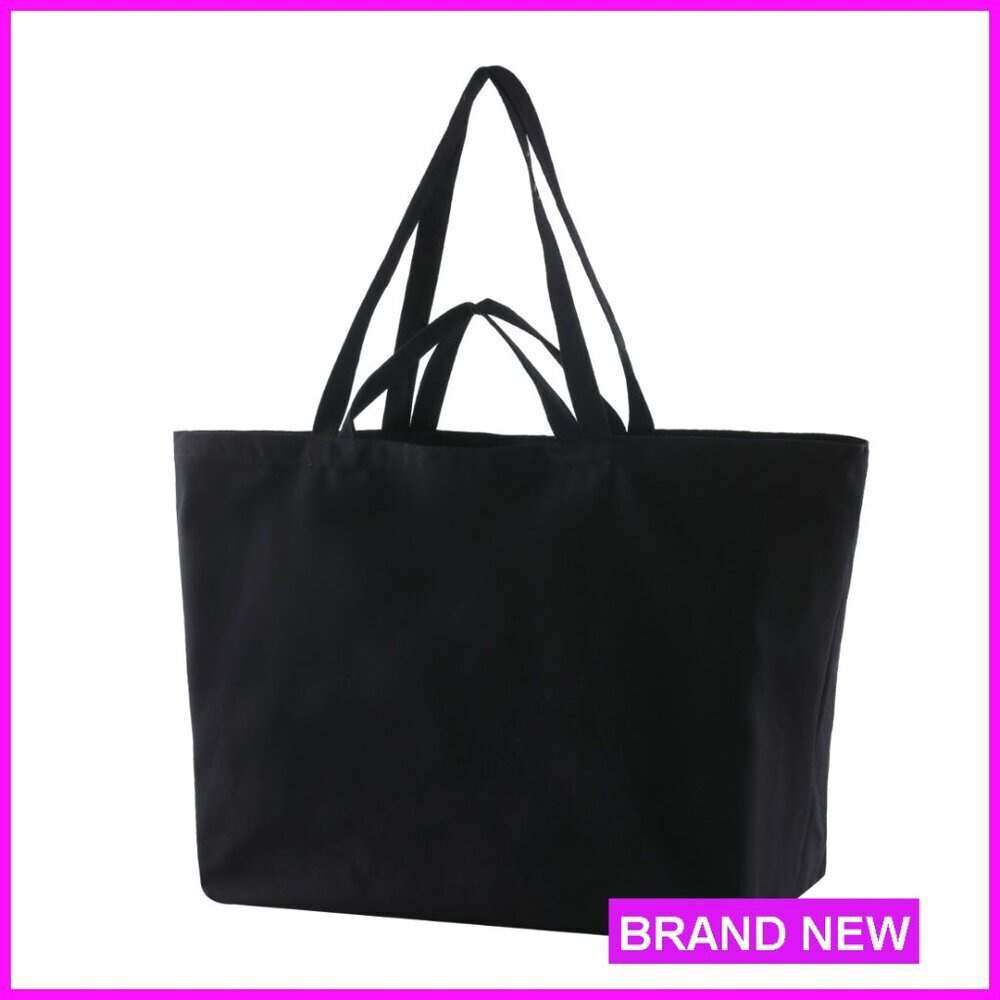 Jumbo Canvas Tote Bag Heavy Duty Reusable Grocery Shopping Eco Friendly